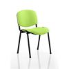 Dynamic Stacking Chair ISO Seat Myrrh Green Pack of 4 Without Arms Fabric