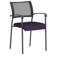 Dynamic Visitor Chair Fixed Armrest Brunswick Seat Tansy Purple Fabric