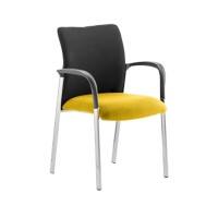 dynamic Academy Visitor Chair Fixed Armrest Canary Yellow Academy 620 x 570 x 870 mm
