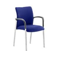 Dynamic Visitor Chair Fixed Armrest Academy Seat Stevia Blue Fabric