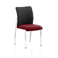 Dynamic Visitor Chair Academy Seat Ginseng Chilli Seat Black Back Without Arms Fabric