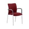 Dynamic Visitor Chair Fixed Armrest Academy Seat Ginseng Chilli Fabric