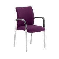 dynamic Academy Visitor Chair Fixed Armrest Purple Academy 620 x 570 x 870 mm