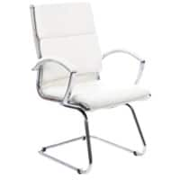 Dynamic Cantilever Chair Fixed Armrest Classic White