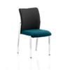 Dynamic Visitor Chair Academy Seat Maringa Teal Seat Black Back Without Arms Fabric