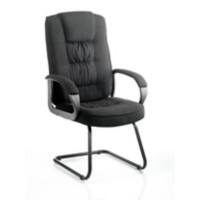 Dynamic Cantilever Chair Fixed Armrest Moore Seat Black Fabric