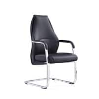 Dynamic Cantilever Chair Fixed Armrest Mien Seat Black