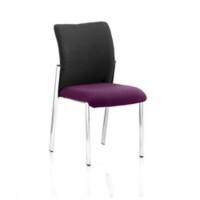 Dynamic Visitor Chair Academy Seat Tansy Purple Seat Black Back Without Arms Fabric