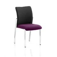 Dynamic Visitor Chair Academy Seat Tansy Purple Seat Black Back Without Arms Fabric
