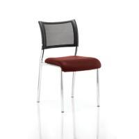 Dynamic Visitor Chair Brunswick Chrome Frame Mesh Back Ginseng Chilli Fabric Seat Without Arms