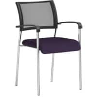 dynamic Brunswick Visitor Chair Fixed Armrest Purple 115 kg Brunswick 550 x 610 x 840 mm