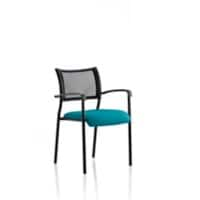 Dynamic Visitor Chair Fixed Armrest Brunswick Seat Maringa Teal Fabric