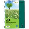Forever Notebook 5901Z A4 Ruled Spiral Bound Cardboard Green Perforated 120 Sheets Pack of 5