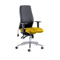 Dynamic Independent Seat & Back Posture Chair Height Adjustable Arms Onyx Ergo Senna Yellow Seat Without Headrest High Back