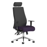 Dynamic Independent Seat & Back Posture Chair Height Adjustable Arms Onyx Ergo Tansy purple Seat Without Headrest High Back