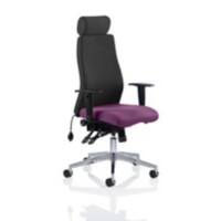 Dynamic Independent Seat & Back Posture Chair Height Adjustable Arms Onyx Ergo Tansy purple Seat Without Headrest High Back