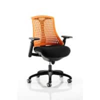 dynamic Flex Operator Chair Synchro Tilt Fabric Height-Adjustable Armrest Black, Orange 110 kg Flex 690 x 680 x 945 mm
