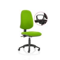 Dynamic Independent Seat & Back Task Operator Chair Myrrh Green Fabric Loop Arms Eclipse Plus XL Myrrh Green Seat Without Headrest High Back