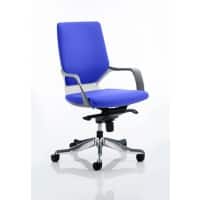 Dynamic Knee Tilt Visitor Chair Fixed Arms Xenon Stevia Blue Seat Without Headrest Medium Back