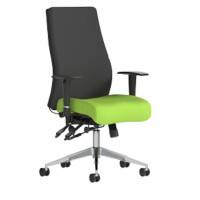 Dynamic Independent Seat & Back Posture Chair Height Adjustable Arms Onyx Ergo Myrrh Green Seat Without Headrest High Back