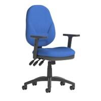dynamic Eclipse XL III Operator Chair Permanent Contact Fabric Height-Adjustable Armrest Blue 120 kg Eclipse Plus XL 670 x 670 x 1,000 mm
