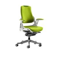Dynamic Synchro Tilt Executive Chair Height Adjustable Arms Zure Myrrh Green Seat With Headrest High Back