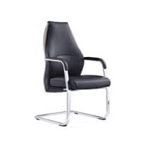 dynamic Mien Visitor Chair Permanent Contact Fixed Armrest Black 125 kg Cantilever 590 x 630 x 1,030 mm