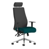 Dynamic Independent Seat & Back Posture Chair Height Adjustable Arms Onyx Ergo Maringa Teal Seat With Adjustable Headrest High Back