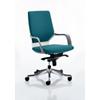 Dynamic Knee Tilt Visitor Chair Fixed Arms Xenon Maringa Teal Seat Without Headrest Medium Back