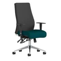 Dynamic Independent Seat & Back Posture Chair Height Adjustable Arms Onyx Ergo Maringa Teal Seat Without Headrest High Back