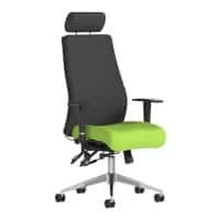 Dynamic Independent Seat & Back Posture Chair Height Adjustable Arms Onyx Ergo Myrrh Green Seat With Headrest High Back