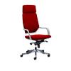 Dynamic Knee Tilt Executive Chair Fixed Arms Xenon Bergamot Cherry Seat, White Shell With Headrest High Back