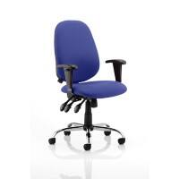 dynamic Lisbon Operator Chair Permanent Contact Fabric Height-Adjustable Armrest Blue 125 kg Lisbon 650 x 650 x 1,040 mm