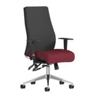dynamic Onyx Ergo Posture Chair Permanent Contact Fabric Height-Adjustable Armrest Black, Red 135 kg Onyx 610 x 670 x 1,210 mm