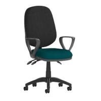 dynamic Eclipse III Operator Chair Permanent Contact Fabric Fixed Armrest Black, Maringa Teal 120 kg Eclipse Plus III 600 x 600 x 970 mm