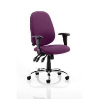 dynamic Lisbon Task Operator Chair Permanent Contact Fabric Height-Adjustable Armrest Tansy Purple 125 kg Lisbon 650 x 650 x 1,040 mm