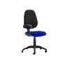 Dynamic Permanent Contact Backrest Task Operator Chair Loop Arms Eclipse Plus III Black Back, Stevia Blue Seat Without Headrest High Back
