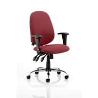 dynamic Lisbon Operator Chair Permanent Contact Fabric Height-Adjustable Armrest Red 125 kg Lisbon 650 x 650 x 1,040 mm