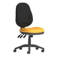 Dynamic Independent Seat & Back Task Operator Chair Without Arms Eclipse Plus XL III Black Back, Senna Yellow Seat Without Headrest High Back