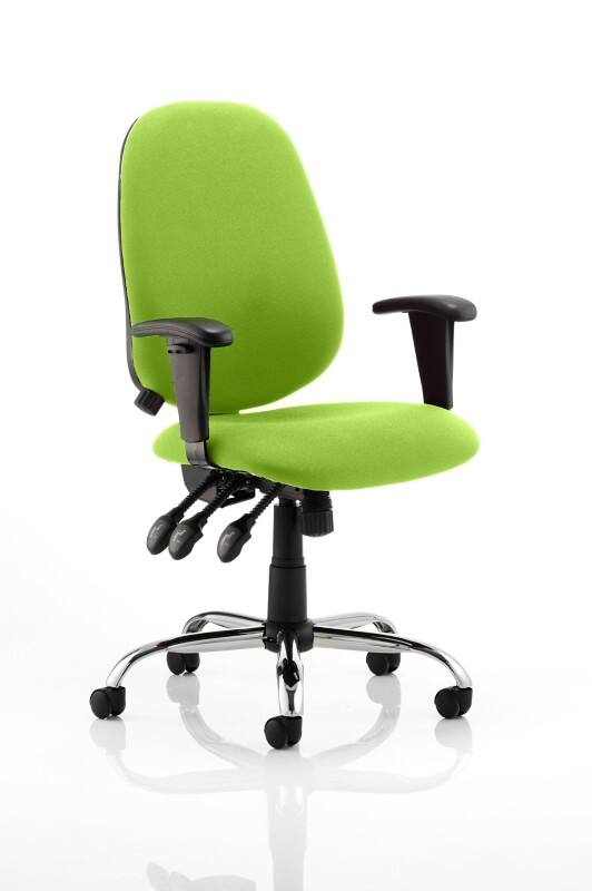 dynamic Lisbon Operator Chair Permanent Contact Fabric Height-Adjustable Armrest Green 125 kg Lisbon 650 x 650 x 1,040 mm