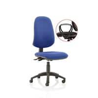 Dynamic Independent Seat & Back Task Operator Chair Fixed & Loop Arms Eclipse Plus XL Blue Seat Without Headrest High Back