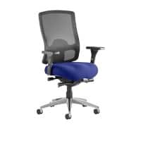 dynamic Regent Operator Chair Synchro Tilt Mesh Fabric Height-Adjustable Armrest Black, Blue 125 kg Regent 660 x 660 x 1,110 mm