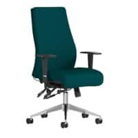 Dynamic Independent Seat & Back Posture Chair Height Adjustable Arms Onyx Maringa Teal Seat Without Headrest High Back