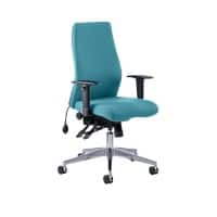 Dynamic Independent Seat & Back Posture Chair Height Adjustable Arms Onyx Maringa Teal Seat Without Headrest High Back
