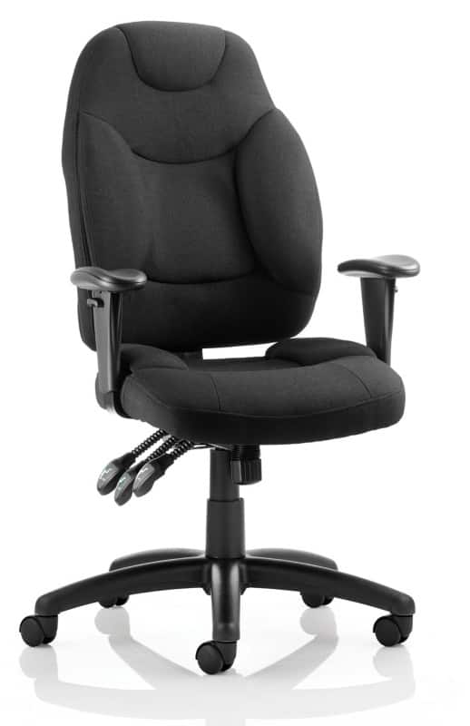 dynamic Galaxy Operator Chair Permanent Contact Fabric Height-Adjustable Armrest Black 125 kg Galaxy 675 x 640 x 1,110 mm