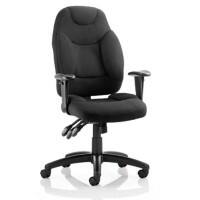 dynamic Galaxy Operator Chair Permanent Contact Fabric Height-Adjustable Armrest Black 125 kg Galaxy 675 x 640 x 1,110 mm