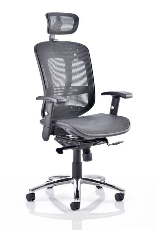 dynamic Mirage Executive Chair Synchro Tilt Mesh Fabric Height-Adjustable Armrest Black 125 kg Mirage II 630 x 680 x 1,220 mm