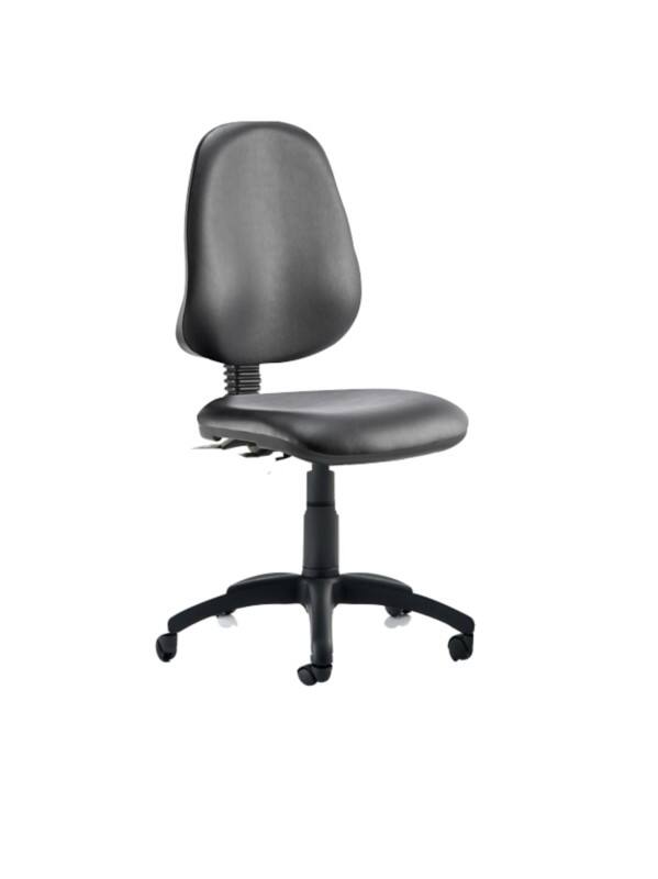 Dynamic Permanent Contact Backrest Task Operator Chair Without Arms Eclipse Plus Black Seat Without Headrest High Back