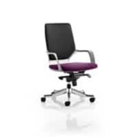 Dynamic Tilt & Lock Visitor Chair Fixed Arms Xenon Tansy Purple Seat, White Shell Without Headrest Medium Back