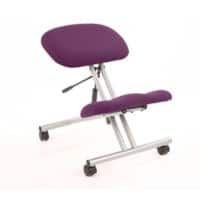 Dynamic Basic Tilt Kneeling Stool Without Arms Kneeler Tansy Purple Seat, Silver Frame Without Headrest